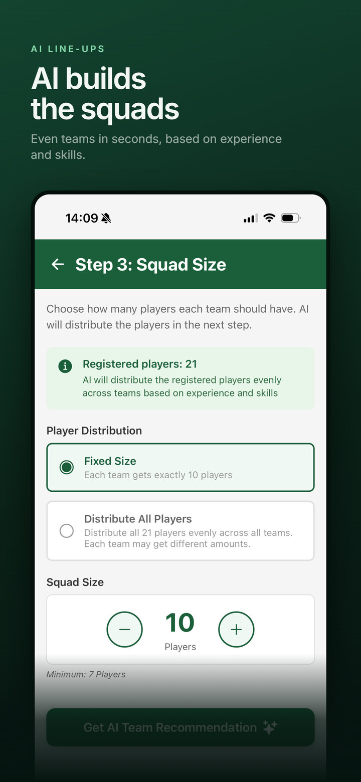 AI builds the squads